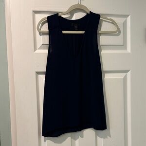 J. Crew Deep Blue V-Neck Tank Top